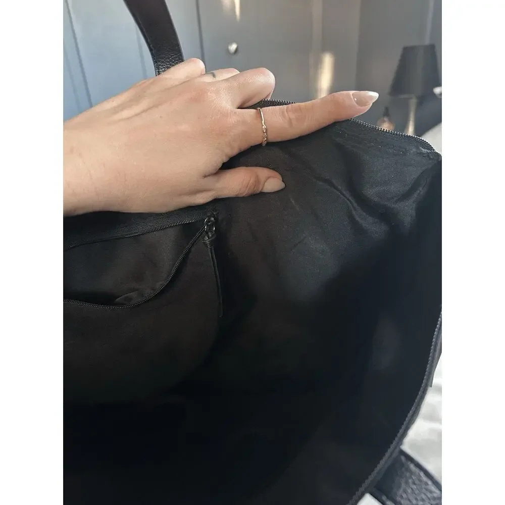 Botkier Black Nylon Bond Tote Bag Minimalist Versatile City Summer City Fashion